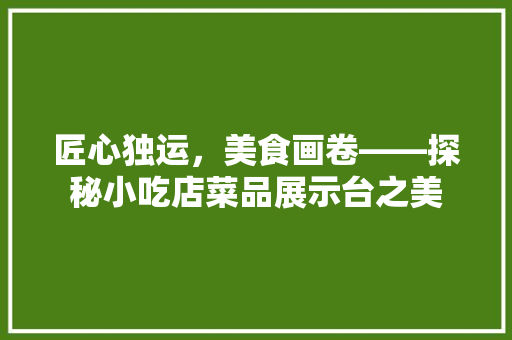 匠心独运，美食画卷——探秘小吃店菜品展示台之美