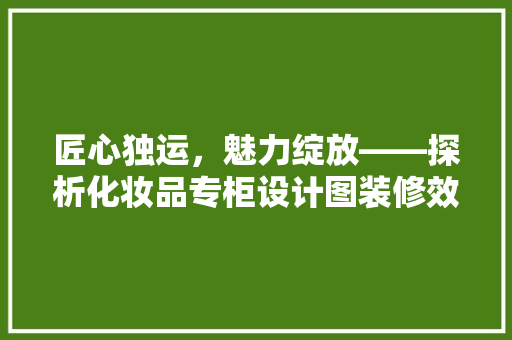 匠心独运，魅力绽放——探析化妆品专柜设计图装修效果