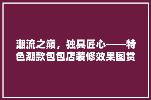 潮流之巅，独具匠心——特色潮款包包店装修效果图赏析