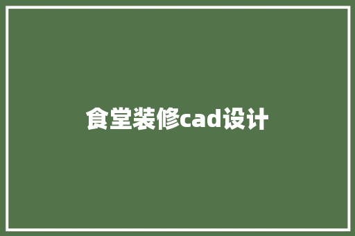 食堂装修cad设计