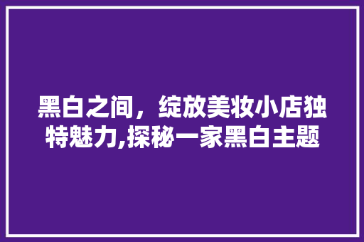 黑白之间，绽放美妆小店独特魅力,探秘一家黑白主题化妆品店的装修艺术  第1张